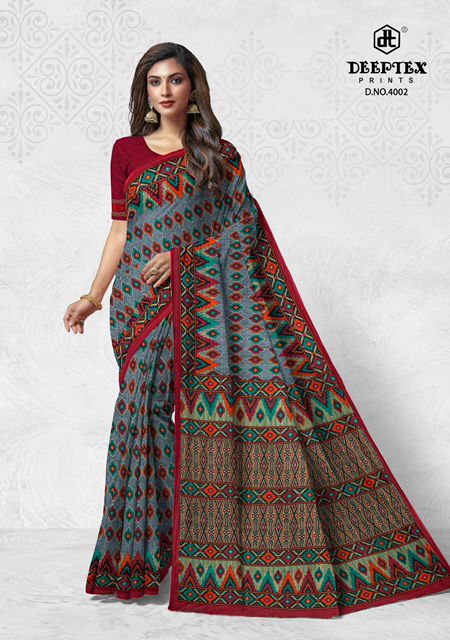 Deeptex Prime Time 4 Regular Wear Wholesale Cotton Printed Sarees
